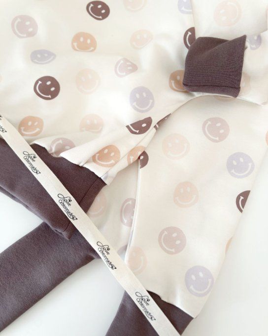 Ensemble Léon Long Smiley et choco glacé (pantalon droit)