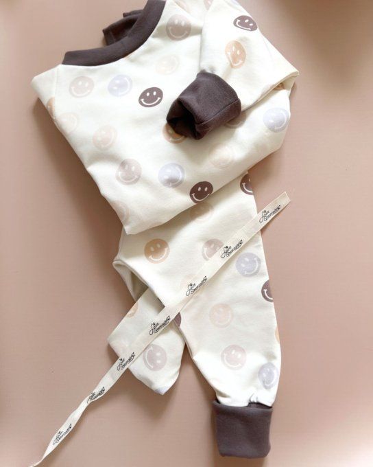 Ensemble Léon Long Smiley et Choco glacé (pantalon droit)